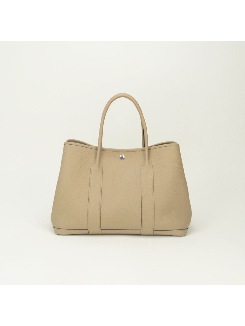 Hermes Garden Party PM 36 Tote Country Trench Beige Silver